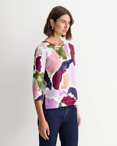 Leah Mercerised Tee in MULTI