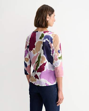 Leah Mercerised Tee in MULTI
