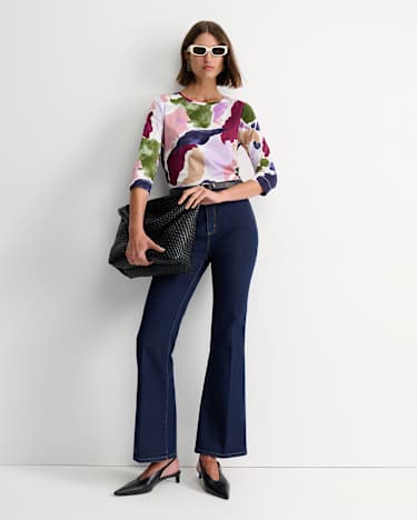 Leah Mercerised Tee in MULTI