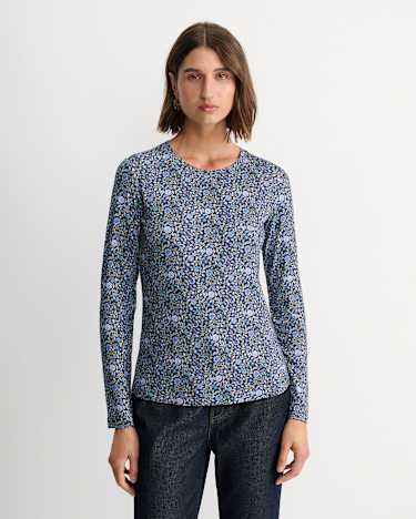 Zara Liberty Long Sleeve Magic Tee in NAVY MULTI