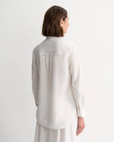 Hannah Cotton Silk Shirt in WHITE