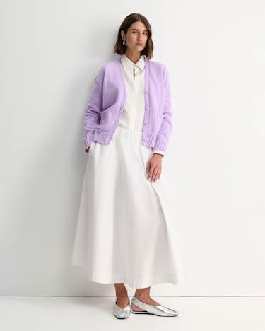 Hannah Cotton Silk Shirt in WHITE