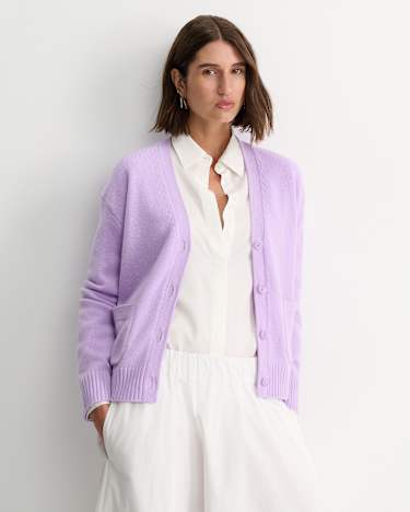Sunshine Oversized Cardigan in SOFT LILAC