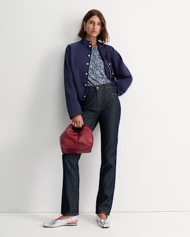 Zara Liberty Long Sleeve Magic Tee in NAVY MULTI