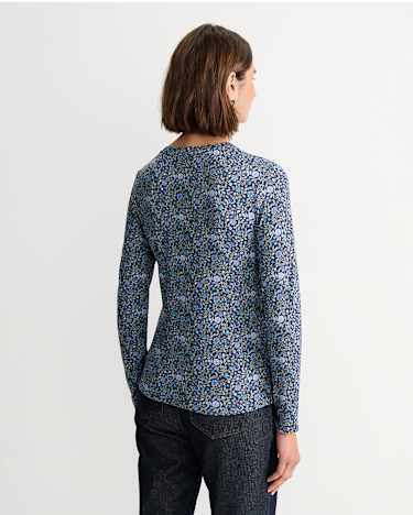 Zara Liberty Long Sleeve Magic Tee in NAVY MULTI