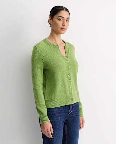Sunshine Wool Cardigan in AVOCADO