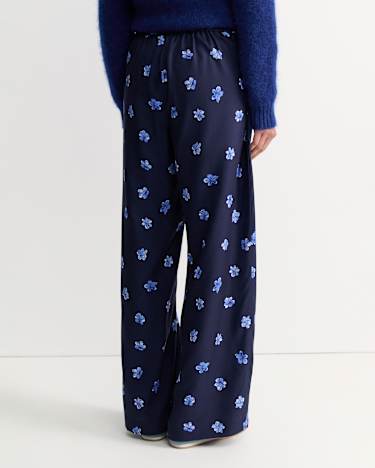 Ila Wide Leg Pant in MULTI NAVY
