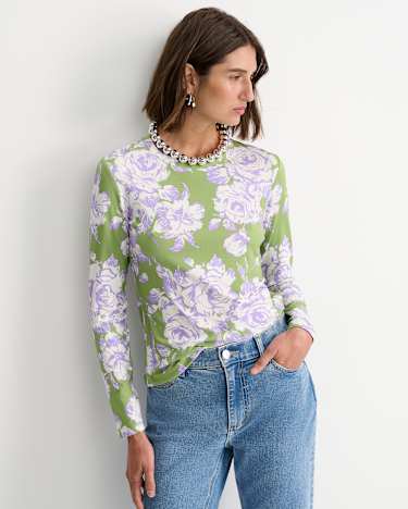Bloom Liberty Long Sleeve Magic Tee in GREEN