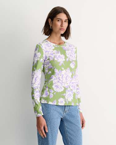 Bloom Liberty Long Sleeve Magic Tee in GREEN