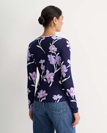 Iris Long Sleeve Magic Tee in NAVY MULTI