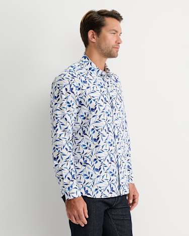 Wyella Long Sleeve Print Shirt in WHITE/MULTI