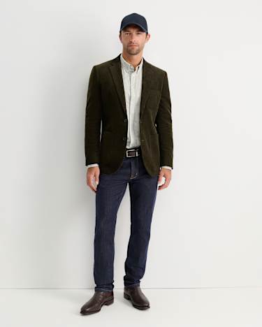 Caulfield Cord Blazer in KHAKI
