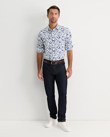 Wyella Long Sleeve Print Shirt in WHITE/MULTI