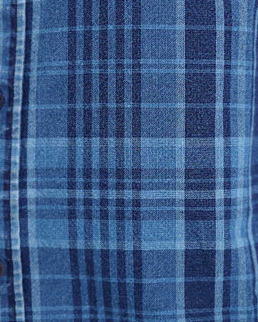 Darley Long Sleeve Check Shirt in INDIGO