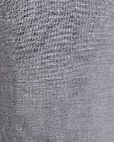 Merino V-Neck Knit in CHARCOAL MELANGE