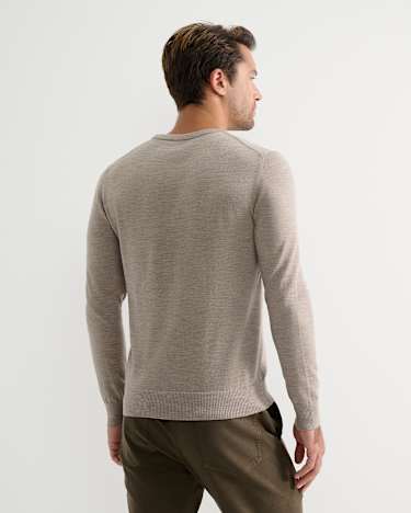 Merino Crew Neck Knit in BIRCH