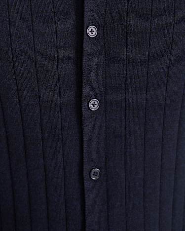 Angus Merino Knit Shirt in NAVY