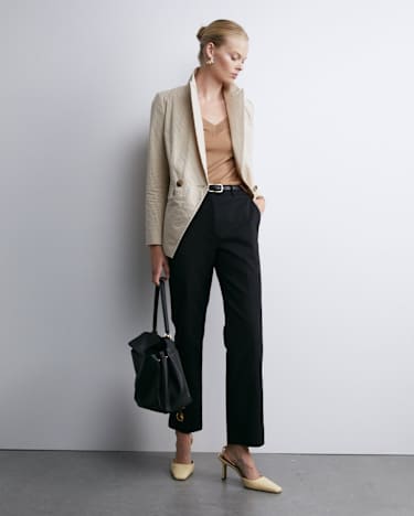 Yvette Straight Pant in BLACK