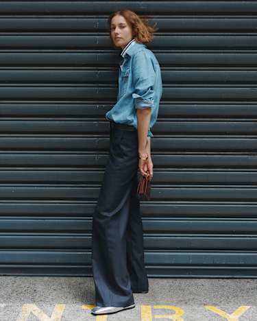 Wren Wide Leg Pant in NAVY