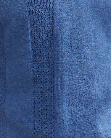 Luka Short Sleeve Knit Polo in SMOKE BLUE