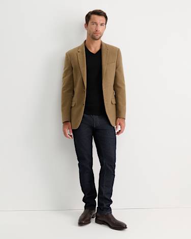 Merino V-Neck Knit in BLACK