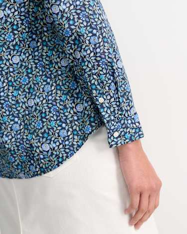 Zara Liberty Long Sleeve Shirt in NAVY MULTI