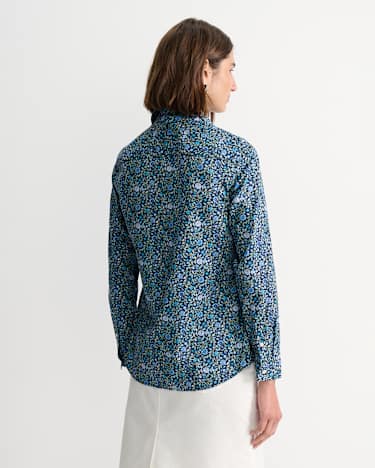 Zara Liberty Long Sleeve Shirt in NAVY MULTI