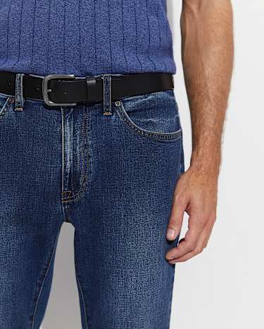 Otaway Reversable Leather Belt in BLACK/BROWN