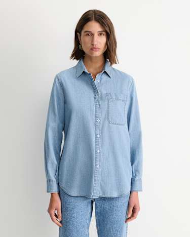Carrie Chambray Long Sleeve Shirt in CHAMBRAY
