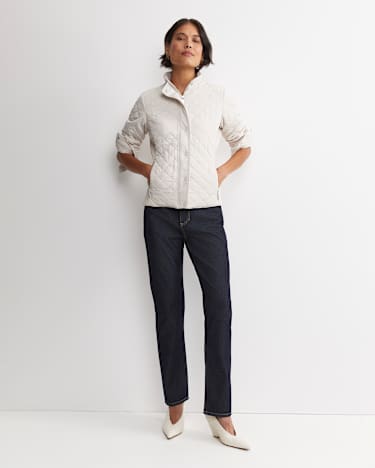 Vera Quilted Jacket in CHALK