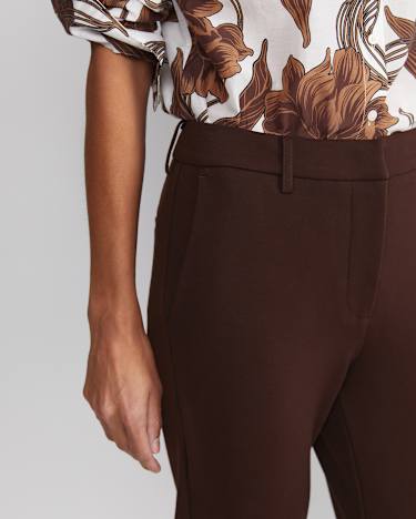Evie Ponte Pant in CHOCOLATE