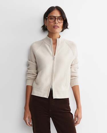 Juliette Boiled Wool Bomber in CANVAS
