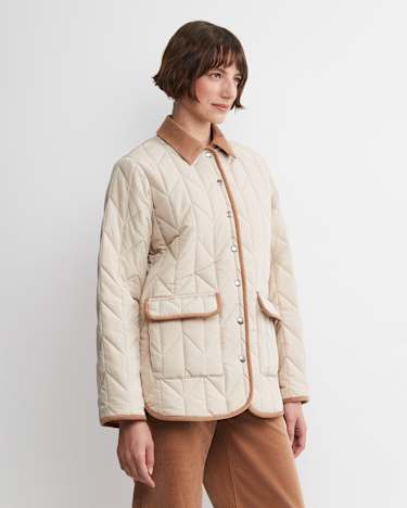 Gillian Lightweight Quilted Jacket in CANVAS
