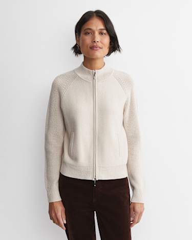 Juliette Boiled Wool Bomber in CANVAS