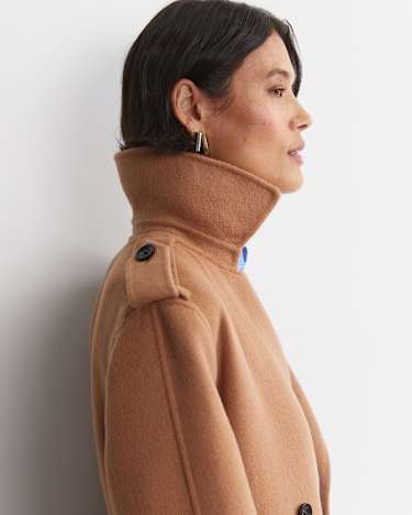 Martha Double Breasted Trench Coat in CAMEL