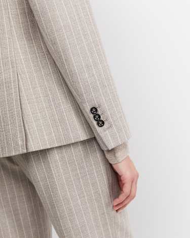 Kate Single Breasted Pinstripe Blazer in MINK