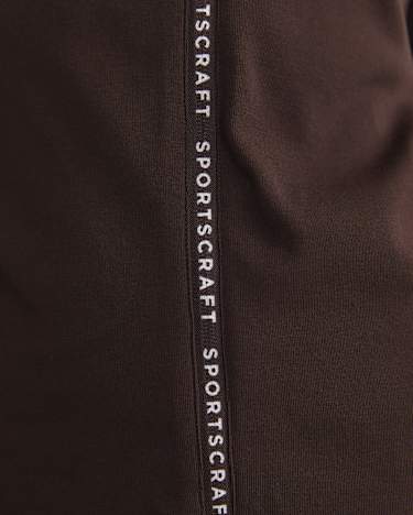 SC Zip Thru Funnel Neck Top in CHOCOLATE