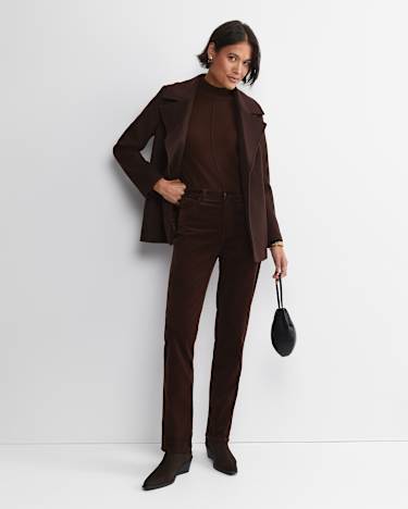 Cleo Straight Cord Jean in CHOCOLATE