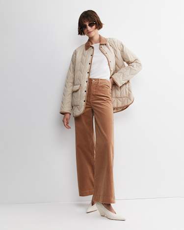 Cleo Cord Wide Leg Jean in CAMEL