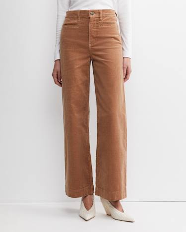 Cleo Cord Wide Leg Jean in CAMEL