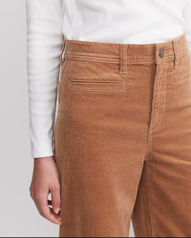 Cleo Cord Wide Leg Jean in CAMEL