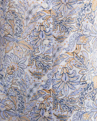 Enzo Liberty Long Sleeve Shirt in BLUE MULTI