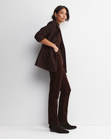 Saskia Single Breasted Jacket in CHOCOLATE