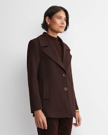 Saskia Single Breasted Jacket in CHOCOLATE