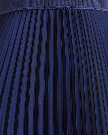 Mixed Media Midi Dress in MIDNIGHT
