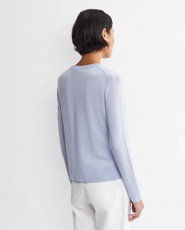 Francis Merino Cardigan in ICE BLUE