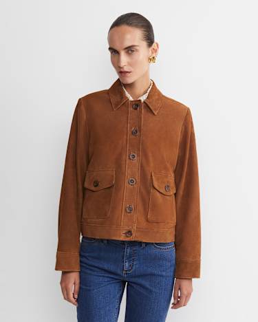 Myra Suede Jacket in TAN