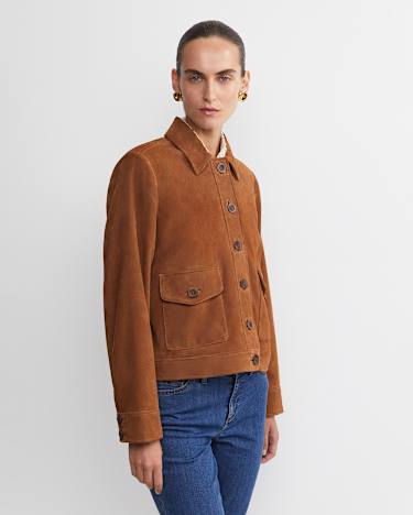 Myra Suede Jacket in TAN