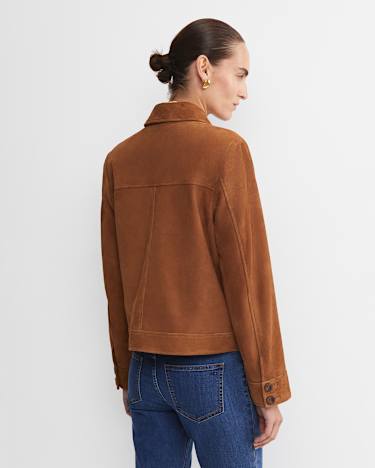 Myra Suede Jacket in TAN