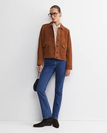 Myra Suede Jacket in TAN